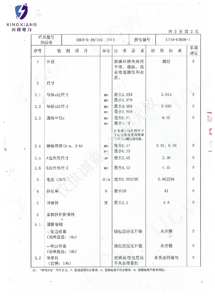 雙玻璃絲包銅線檢測(cè)報(bào)告